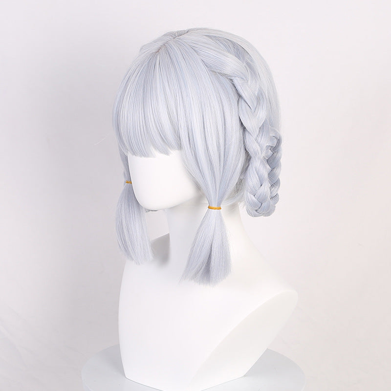 Ling Qi Genshin Impact Kamisato Ayaka Cos Wig New Skin Letter from Hanatoki Simulated Long Scalp Twist Braid