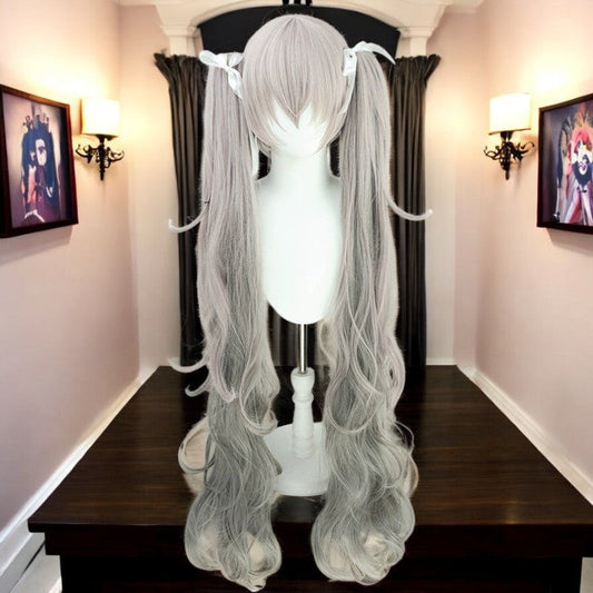 Hatsune Miku v2, Vocaloid, Project Sekai, Anime Character Wig, Anime, Character Hair / with White Ribbon