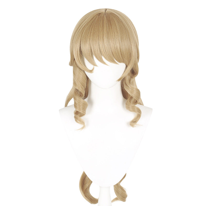 Ling Qi Genshin Impact Fontaine Navia Cos wig artificial scalp corn whiskers Jacques long curls