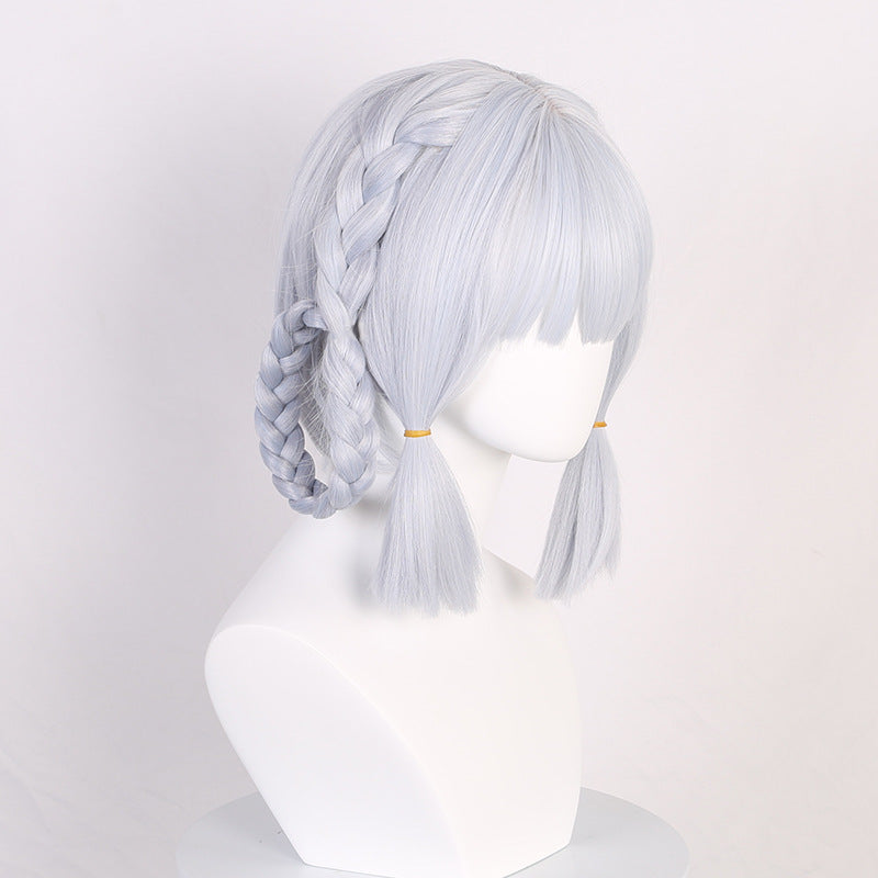 Ling Qi Genshin Impact Kamisato Ayaka Cos Wig New Skin Letter from Hanatoki Simulated Long Scalp Twist Braid