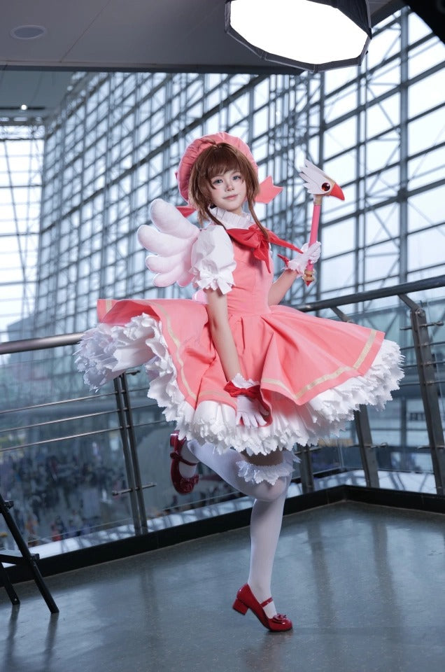 Sakura Complete Set With Wings Cosplay Costume Outfit, Anime Events, Character Outfit