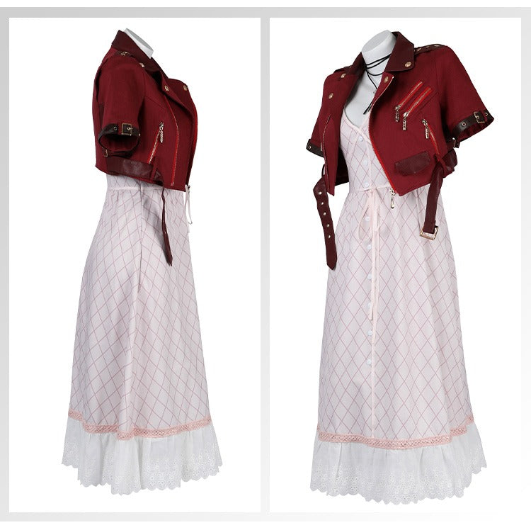 Aerith Final Fantasy 7 Cosplay Costume Outfit Anime Expo Con Halloween