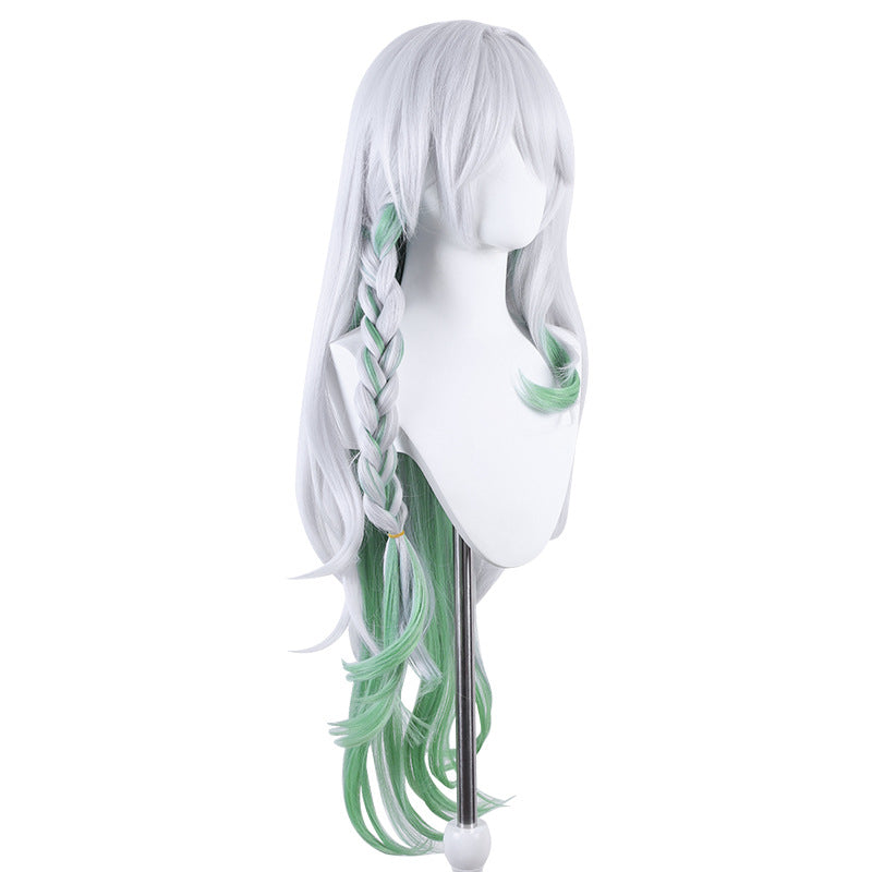 Lingqi Genshin Daci Tree King cos wig grass god silicone simulation scalp big curly hair highlights