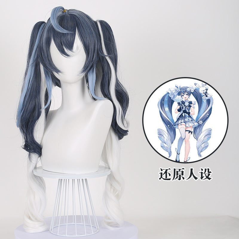 Lingqi new Hatsune Miku COS wig miku2025 snow Hatsune split styling model manufacturers wholesale