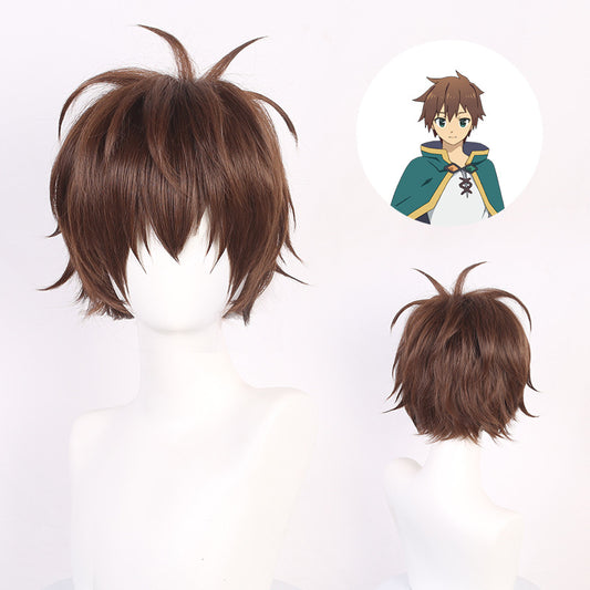 [Ling Qi] Blessings for a better world Kazuma Sato cosplay wigs are easy to style