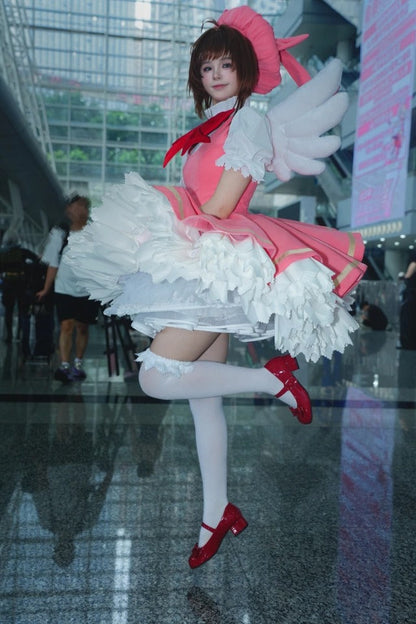 Sakura Complete Set With Wings Cosplay Costume Outfit, Anime Events, Character Outfit