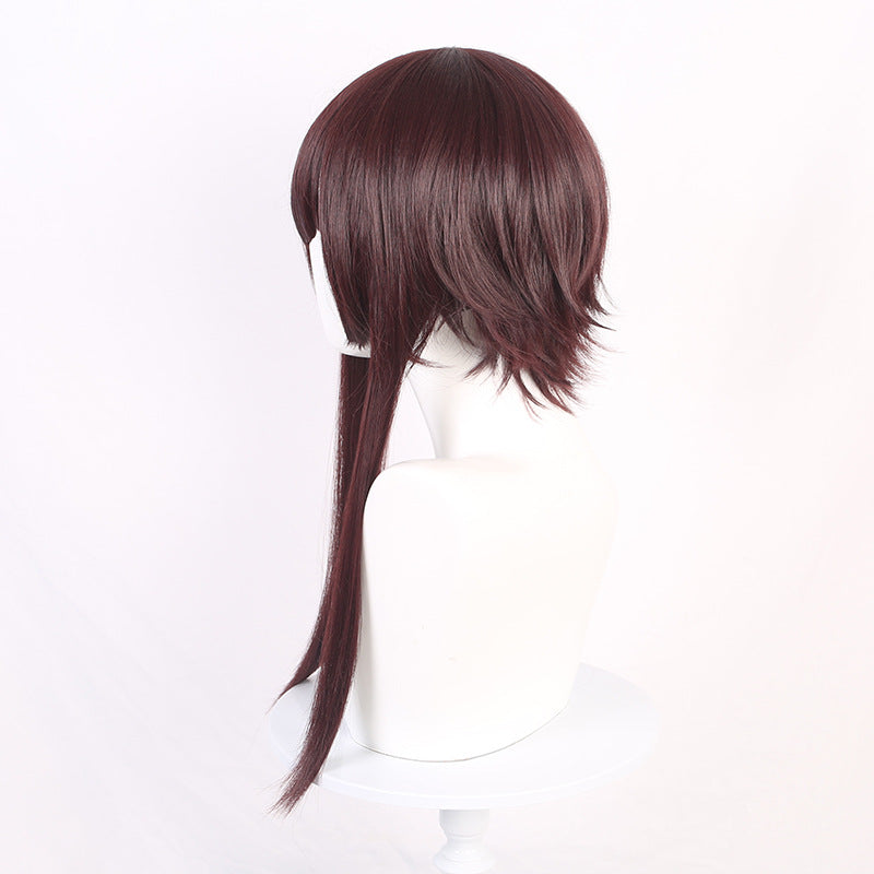 [Ling Qi] bless the beautiful world! Megumi dark brown red cosplay wig