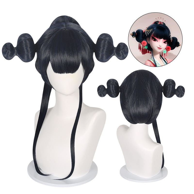 Ling Qi Baoqing owner cosplay wig fox big mask cos accessories The white snake originated from the green snake wig