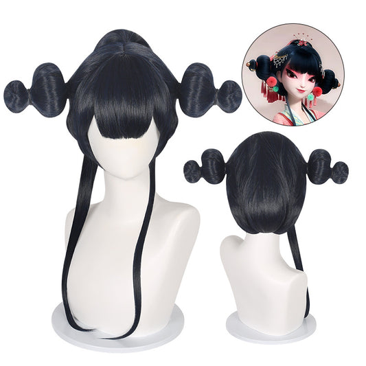 Ling Qi Baoqing owner cosplay wig fox big mask cos accessories The white snake originated from the green snake wig