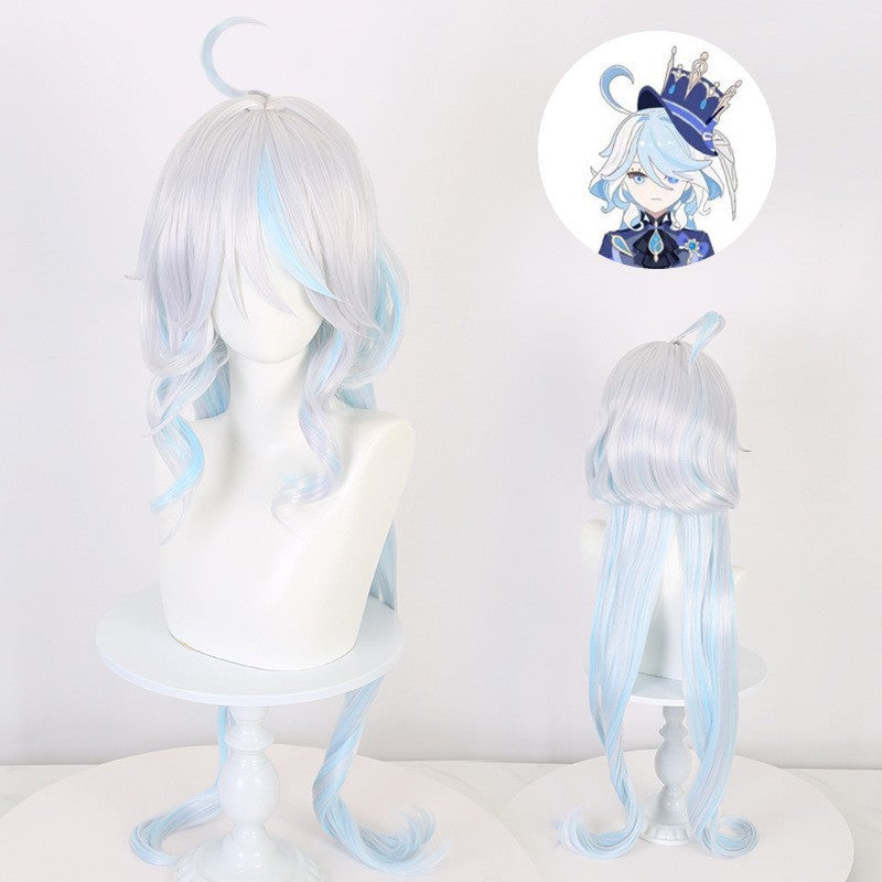 Genshin Impact, Furina, Anime Cosplay Wig, Character Fake Hair