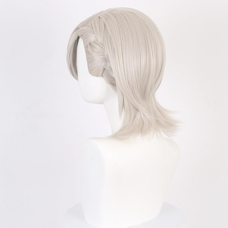 Lingqi Genshin Impact Linette Linny COS Wig Artificial Scalp Pick Dye Short Hair Factory Direct Sales