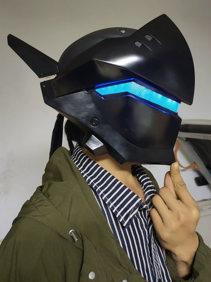 Genji Shimada Overwatch 2 Helmet Cosplay Anime Prop Mask
