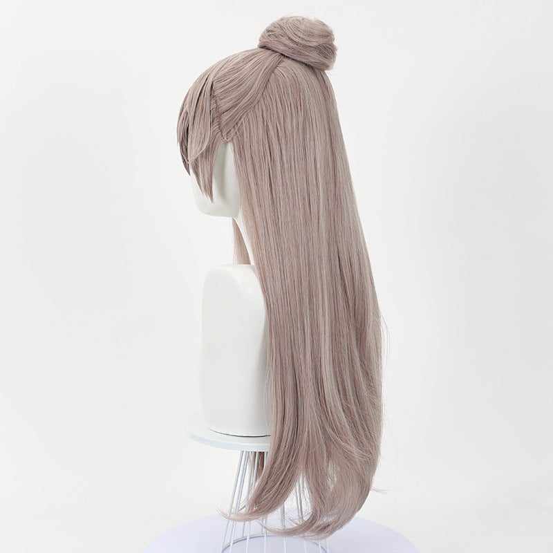 Ling Qi Codename Yuan Ji cos wig tiger mouth clip hair bag game cosplay wig simulation scalp top
