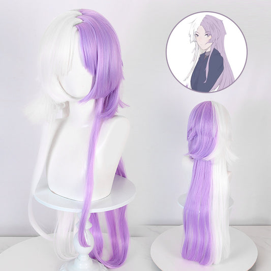 Ling Qi Writer Wild Dog Season 4 Sigma Double Spell White and Purple Long Hair Cosplay Anime Wig