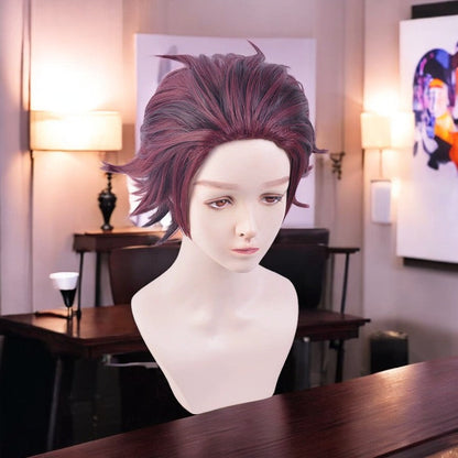 Tanjiro Kamado, Demon Slayer, Kimetsu No Yaiba, Anime Character Wig, Anime, Character Hair