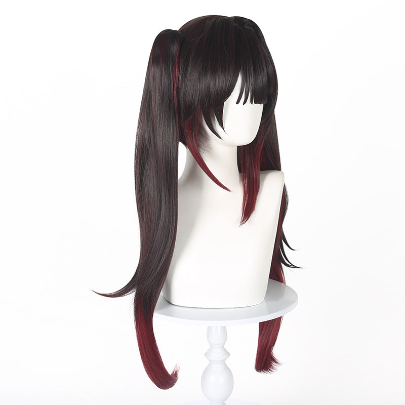 Lingqi Honkai Star Dome Railway fireworks cos wig scalp top tiger mouth clip ponytail gradient factory direct sales