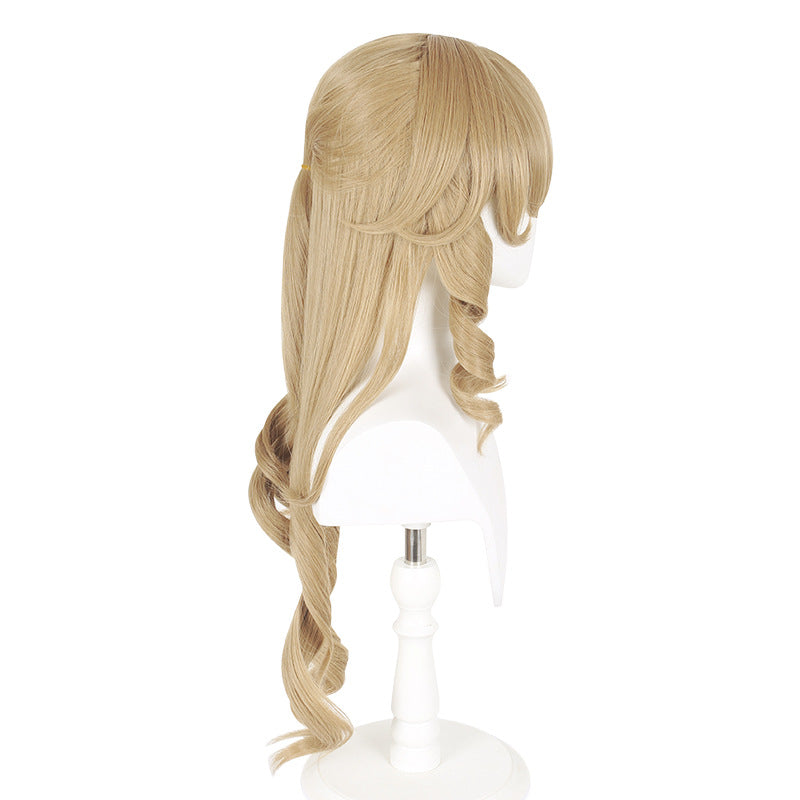 Ling Qi Genshin Impact Fontaine Navia Cos wig artificial scalp corn whiskers Jacques long curls