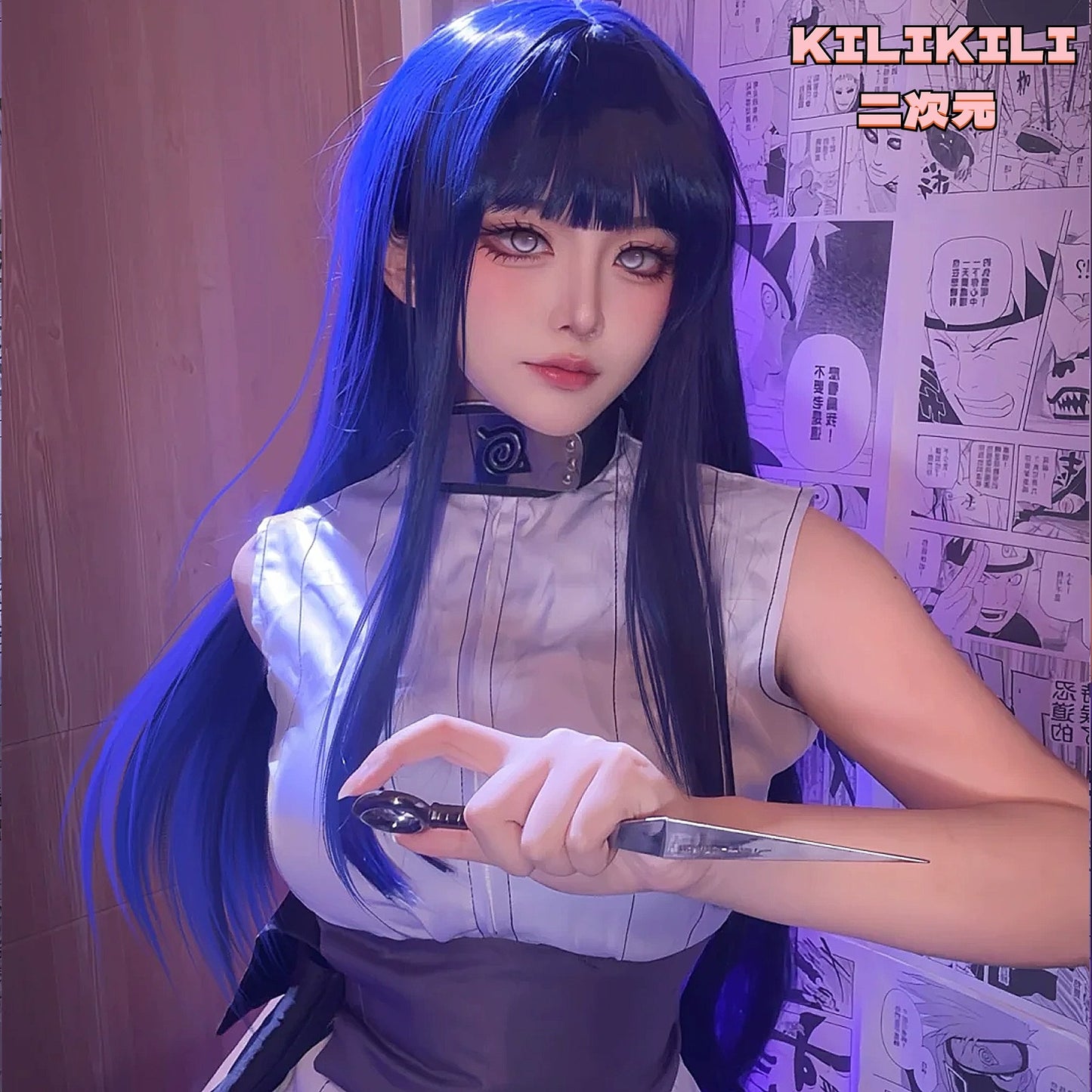 Hinata Hyuga Naruto Cosplay Costume Outfit Anime Expo Con Halloween