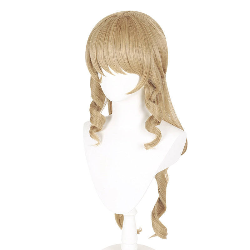 Ling Qi Genshin Impact Fontaine Navia Cos wig artificial scalp corn whiskers Jacques long curls