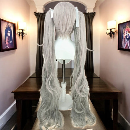 Hatsune Miku v2, Vocaloid, Project Sekai, Anime Character Wig, Anime, Character Hair / with White Ribbon