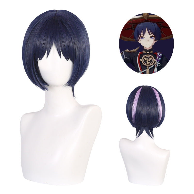 Genshin Impact Scaramouche, Anime Cosplay Wig, Character Fake Hair