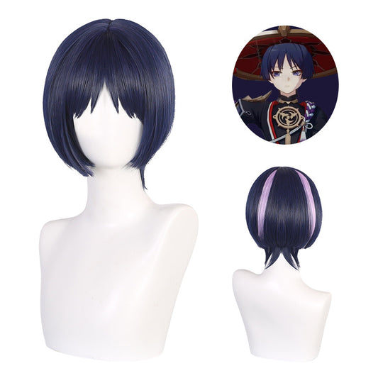 Genshin Impact Scaramouche, Anime Cosplay Wig, Character Fake Hair