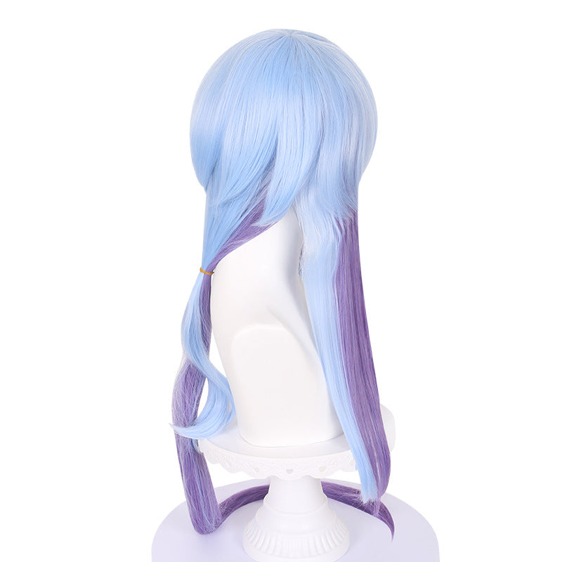 Ling Qi Ark of Tomorrow New Operator Water Moon Cos Wig Artificial Scalp Gradient Lengthened Ponytail