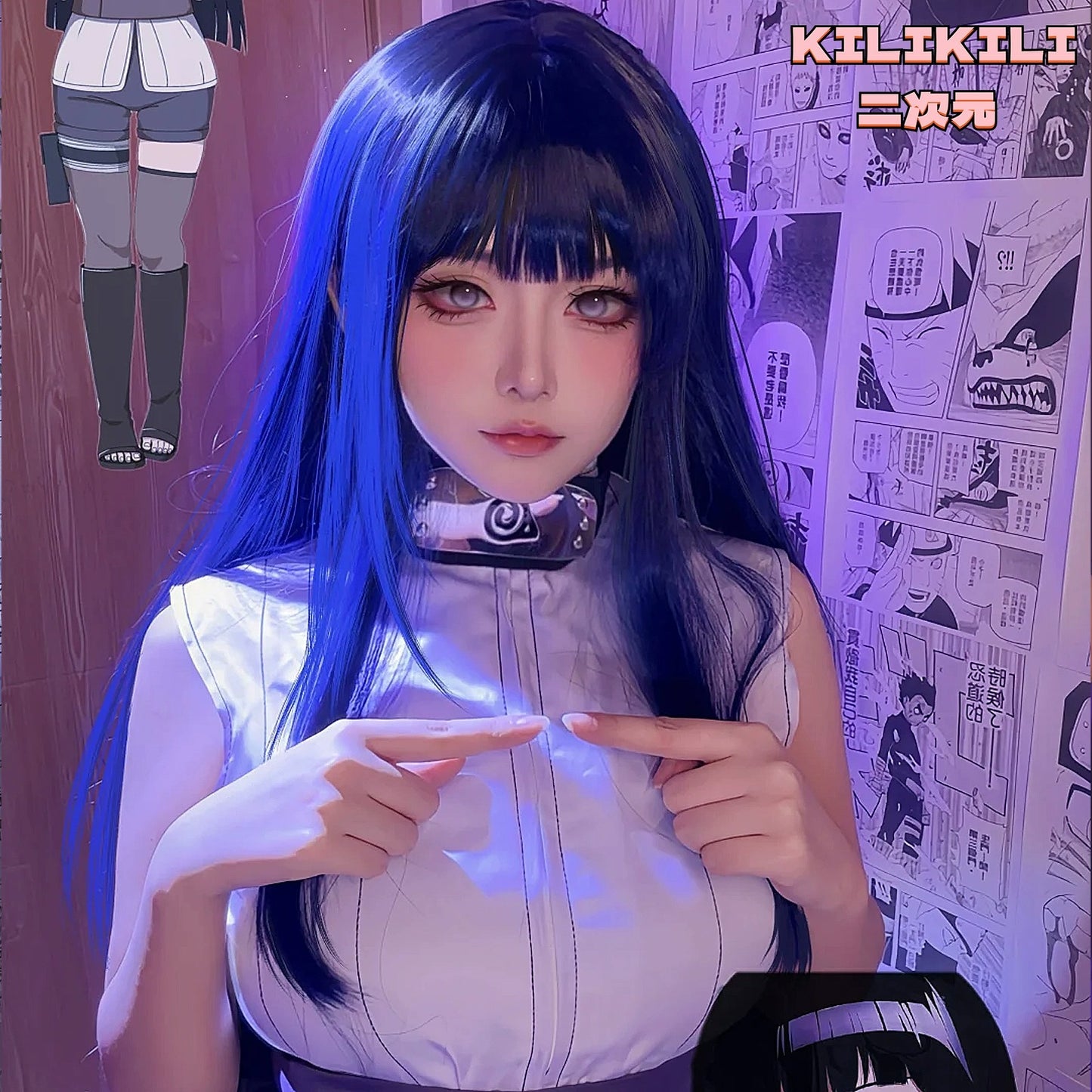 Hinata Hyuga Naruto Cosplay Costume Outfit Anime Expo Con Halloween