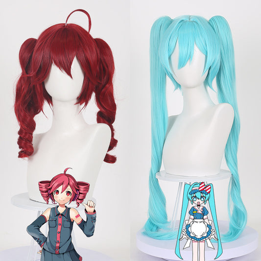 Vocaloid Kasane Teto and Hatsune Miku, Anime Cosplay Wig, Character Fake Hair