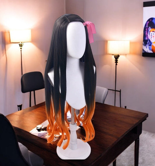 Nezuko Kamado, Demon Slayer, Kimetsu No Yaiba, Anime Character Wig, Anime, Character Hair