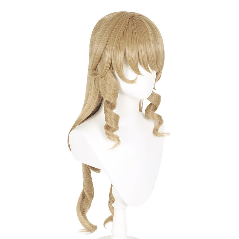 Ling Qi Genshin Impact Fontaine Navia Cos wig artificial scalp corn whiskers Jacques long curls