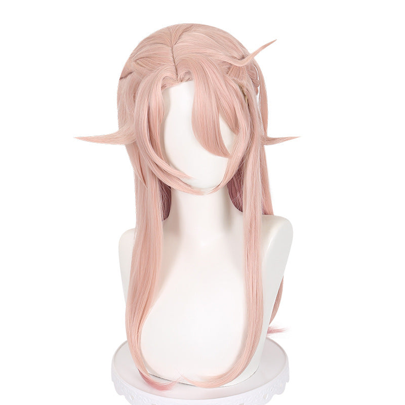 Lingqi Honkai Star Dome Railway Jiaoqiu cos wig special pink long hair artificial scalp factory direct sales