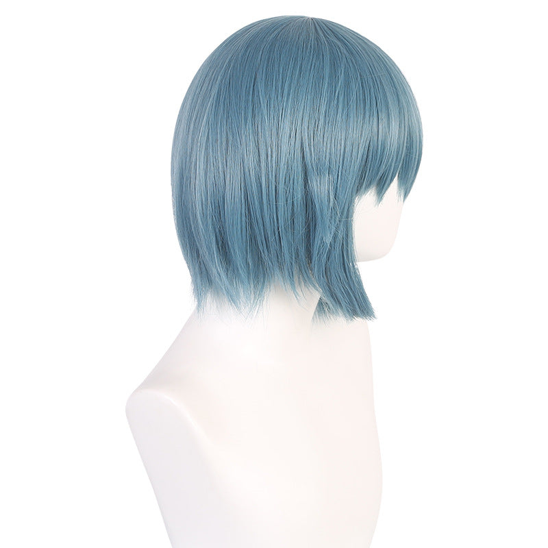 Magical girl Madoka Miki Sayaka Light blue short hair styling short hair cos wig
