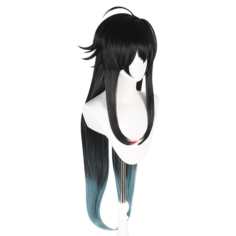 Ling Qi Honkai Star Dome Railway Dan Heng Drink Moon Jun Xiao Qinglong Ancient Style Cos Wig T Color Gradient Straight Hair