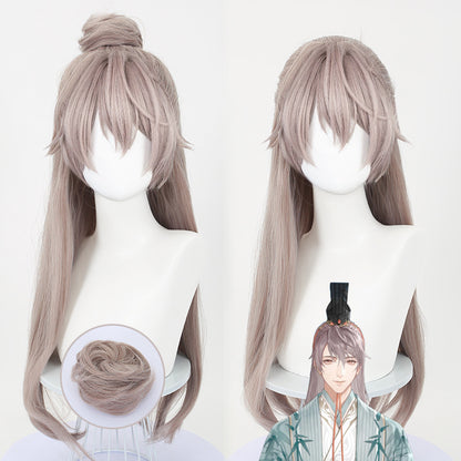 Ling Qi Codename Yuan Ji cos wig tiger mouth clip hair bag game cosplay wig simulation scalp top