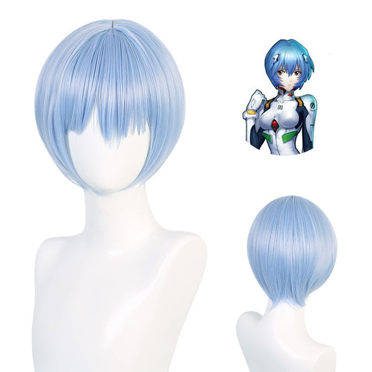 Neon Genesis Evangelion EVA Limbo Rei Ayanami Scalp Head Road Layered Short Hair Cosplay Wigs
