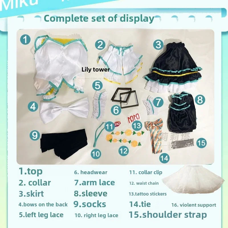 Orange Fruit Hatsune Miku Cosplay Costume Outfit Anime Expo Con Halloween
