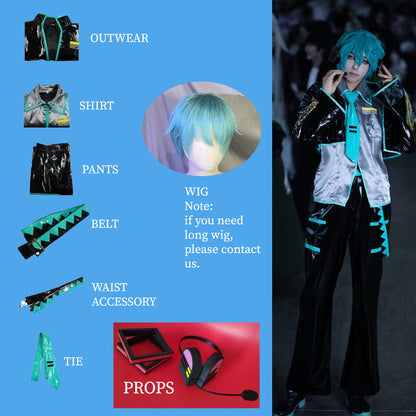 Male Miku, Cosplay Costume, Anime Outfit, Perfect for Cosplay Events