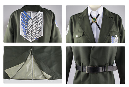 Attack On Titan Levi Ackerman Soldier Cosplay Costume Outfit Anime Expo Con Halloween