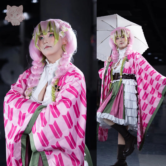 Spicy Mitsuri Kanroji Demon Slayer Cosplay Costume Outfit Anime Expo Con Halloween