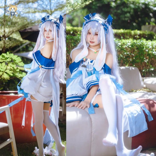 Bunny Laffey Azur-Lane Cosplay Costume Outfit, Anime Events, Character Outfit