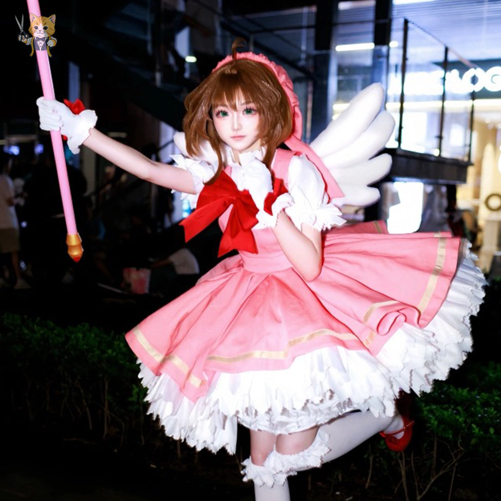 Sakura Complete Set With Wings Cosplay Costume Outfit, Anime Events, Character Outfit