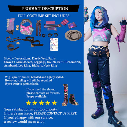 Jinx Season 2 Cosplay Costume Outfit, Anime Events, Character Outfit