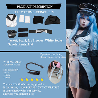 Esdeath Cosplay Costume Outfit, Anime Events, Character Outfit