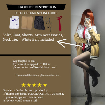 Kurisu Makise Cosplay Costume Outfit, Anime Events, Character Outfit