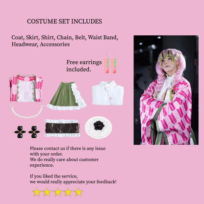 Spicy Mitsuri Kanroji Demon Slayer Cosplay Costume Outfit Anime Expo Con Halloween