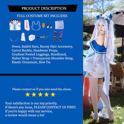 Bunny Laffey Azur-Lane Cosplay Costume Outfit, Anime Events, Character Outfit