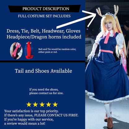 Tohru Dragon Maid Cosplay Costume Outfit, Anime Events, Character Outfit