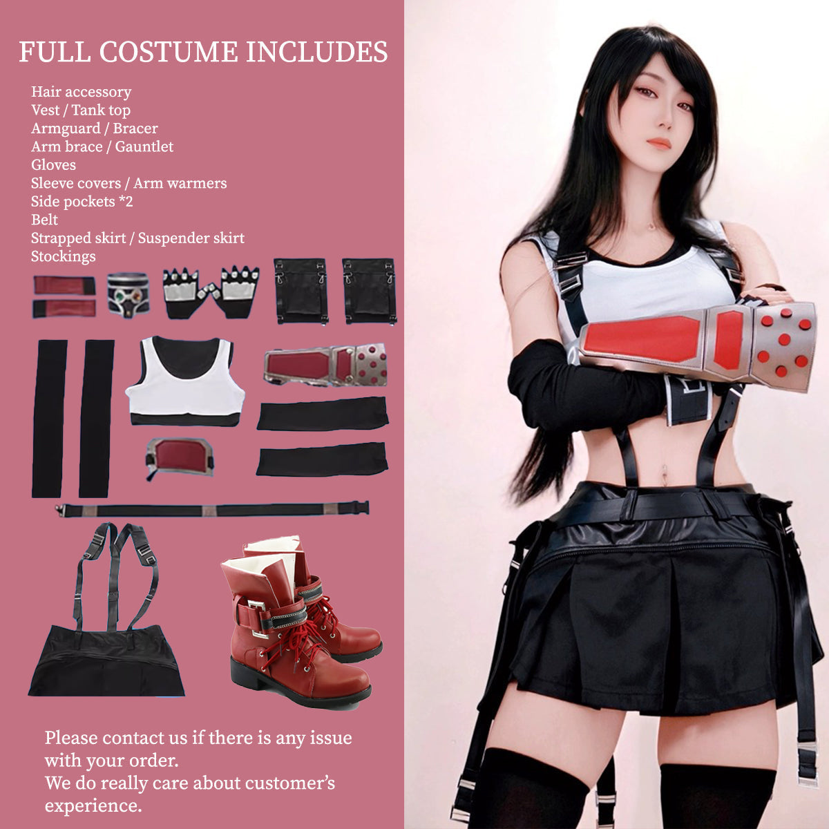FF7-Tifa, Cosplay Costume, Anime Outfit, Perfect for Cosplay Events