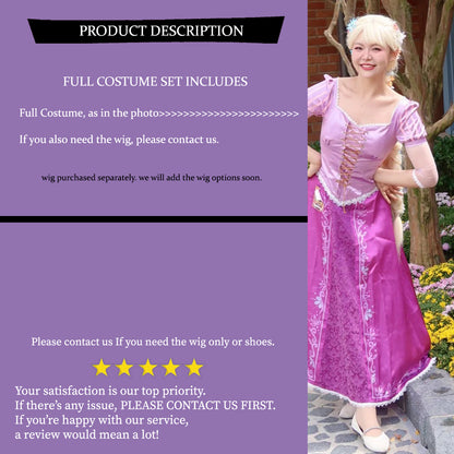 Rapunzel-The Princess Cosplay Costume Outfit, Anime Events, Character Outfit